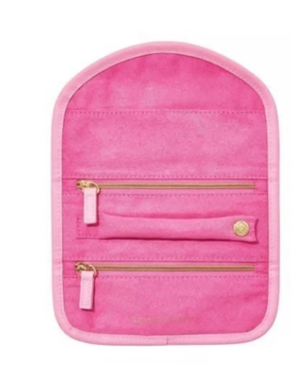 Kendra Scott Travel Organizer Jewelry Roll In Hot Pink - Picture 2 of 7